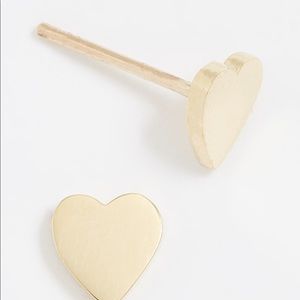 Jennifer Meyer heart stud earrings 18k pure gold